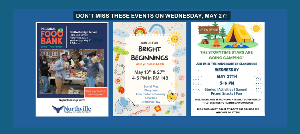 Collage of 5-27-26 event flyers for web slide