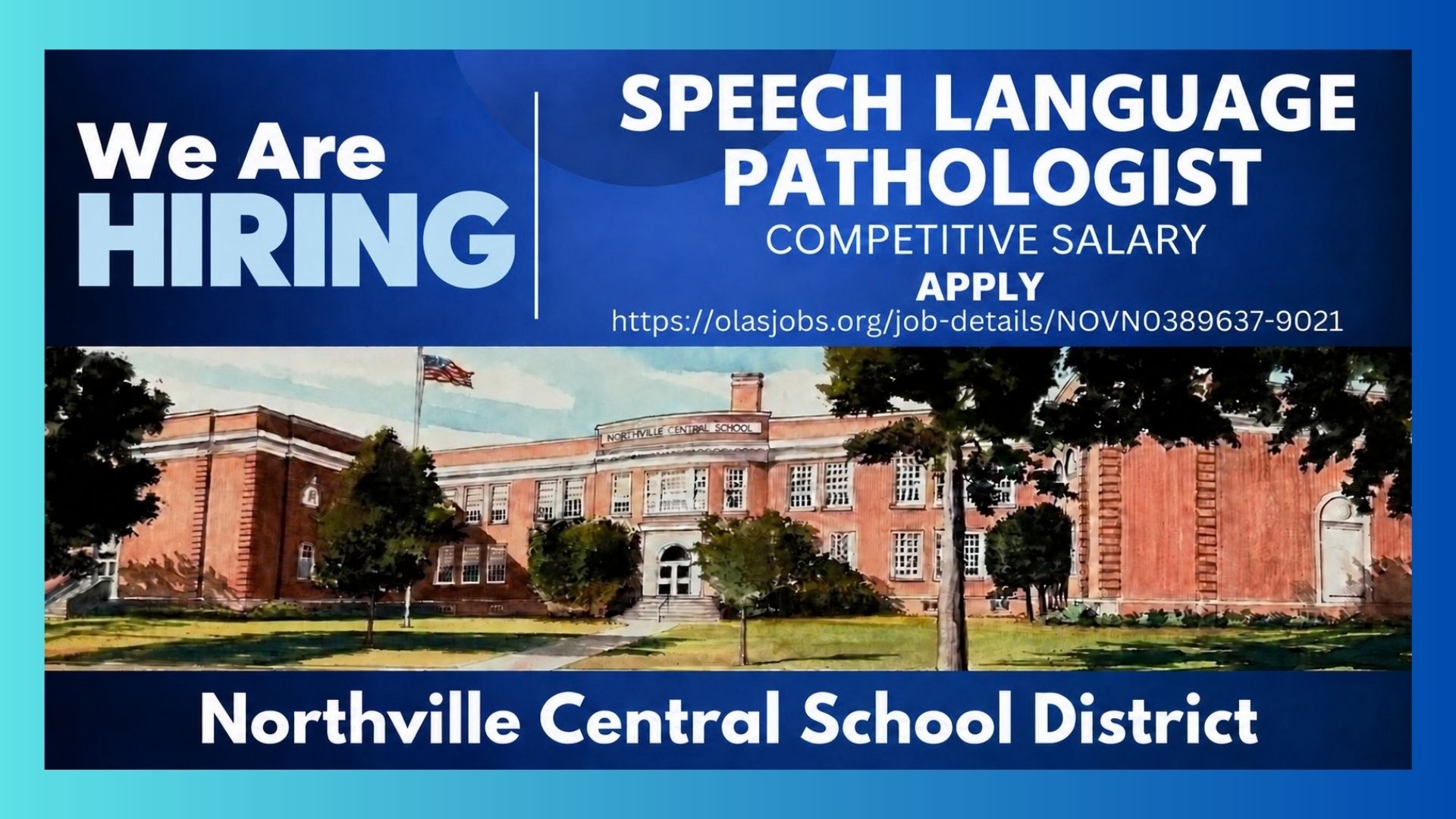 NCSD Hiring Speech Language Pathologist Web Slide
