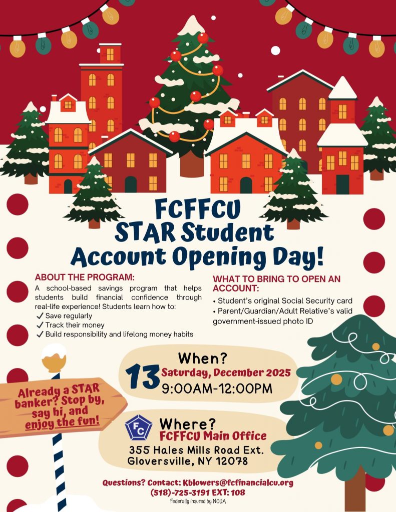 Star Student Account Opening Day flyer