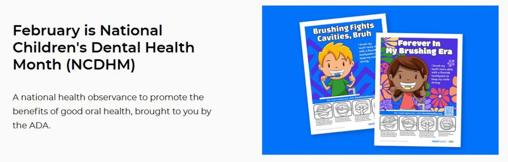 Children's Dental Health Month Graphic