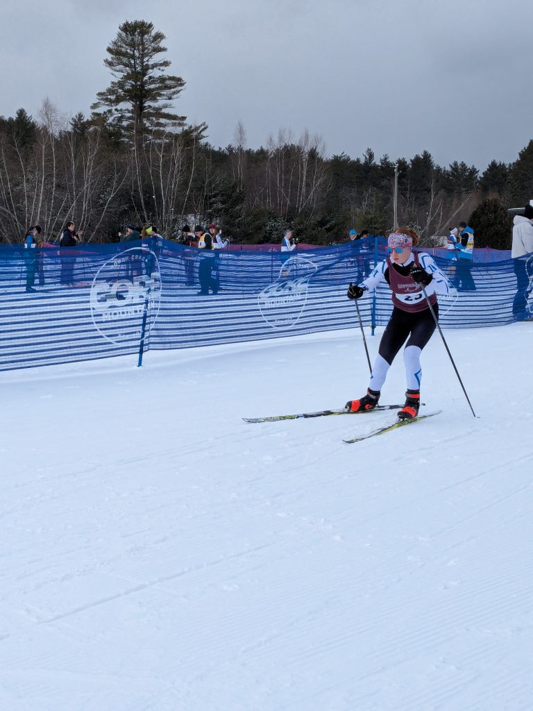 Northville skier Brynn Thomarie races at the State Qualifier