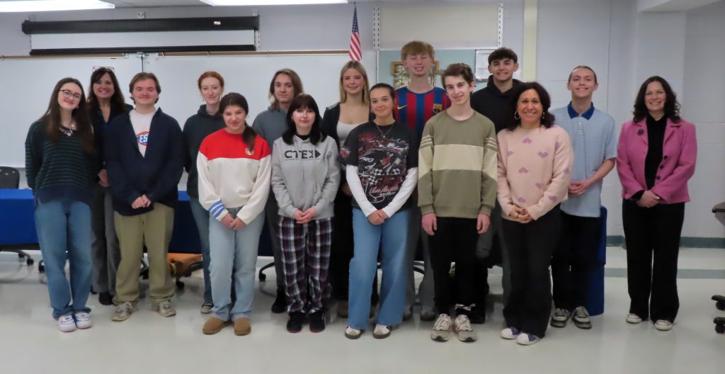 Class of 2026 Honor Grads with Ms. Dickinson, Mrs. Izzo and Mrs. Reidell - Leanora, Jackson, Lyra, Arlie, Brady, Jayde, Valedictorian Leah, Sophia, Braydn, Rylan, Salutatorian Landon, Nolan - Keira not pictured