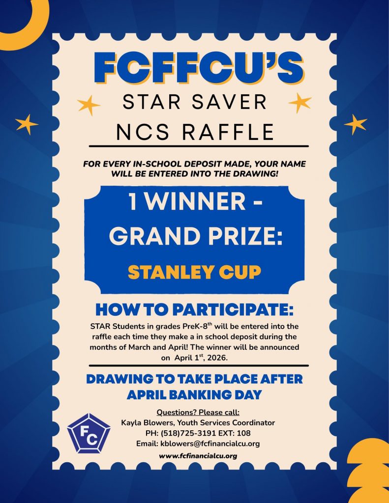 STAR student banking raffle flyer