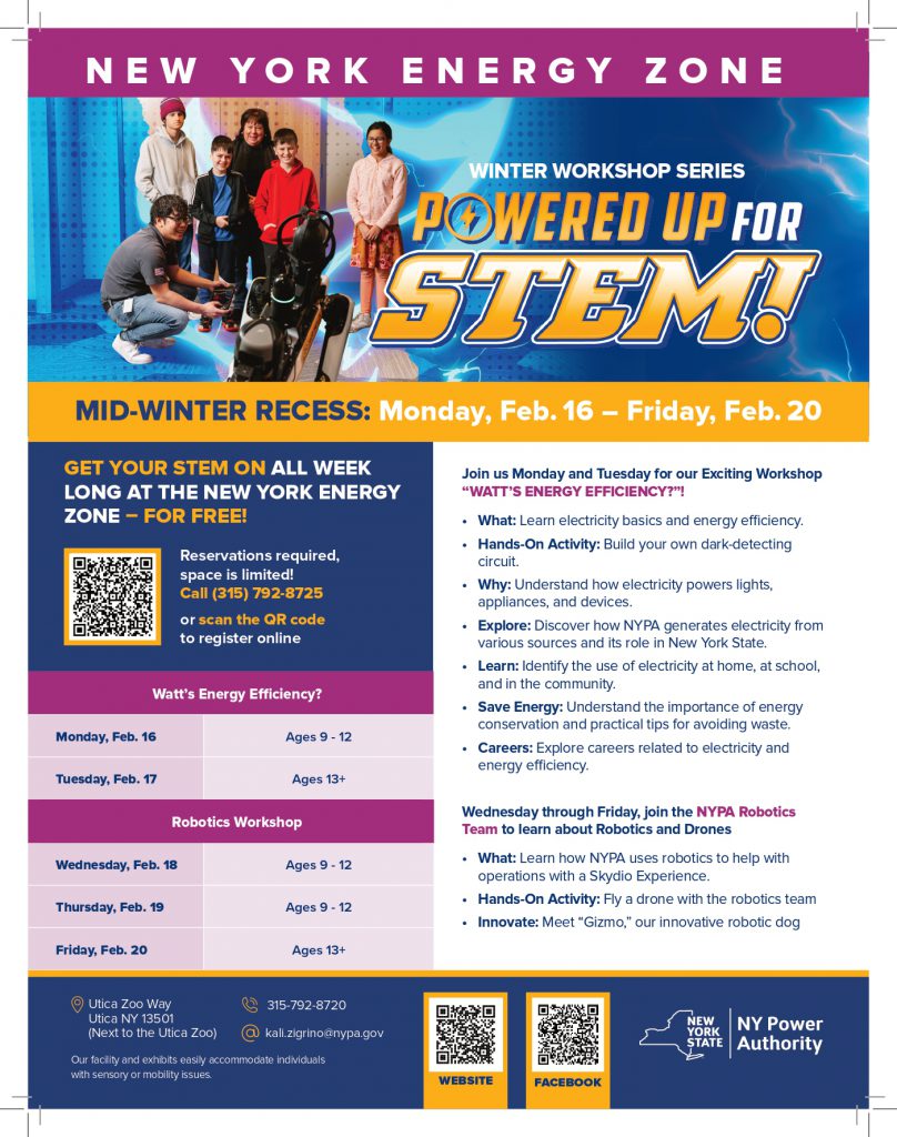 STEM Workshop in Utica flyer