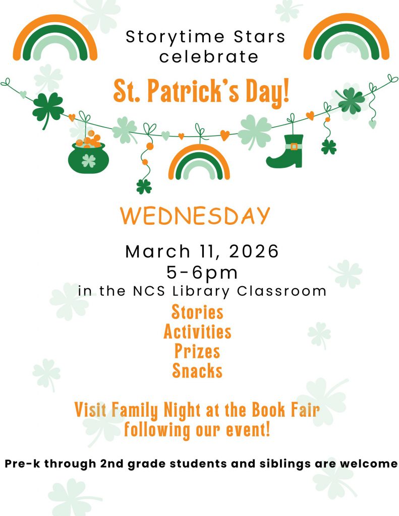Storytime Stars March 2026 flyer