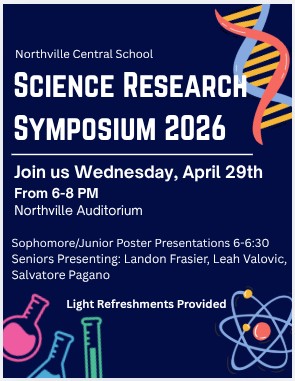 Flyer for the NCS Science Research Symposium