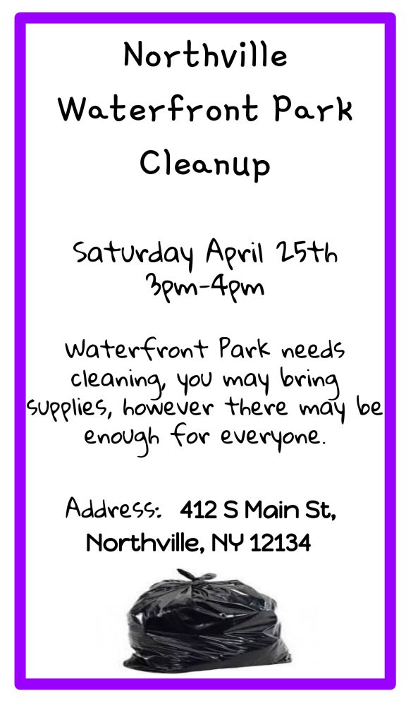 CL Class 4-25-26 Waterfront Park Cleanup flyer