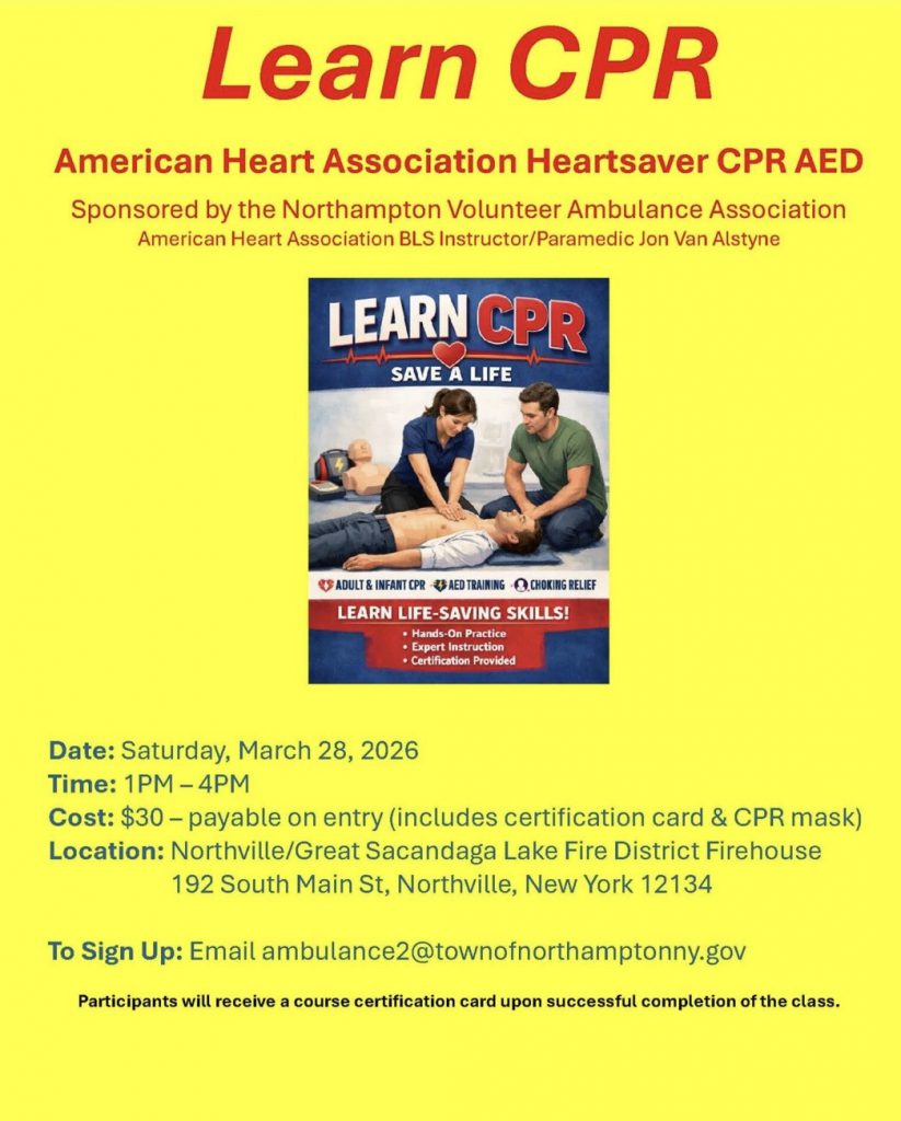 CPR/AED Certification Course flyer