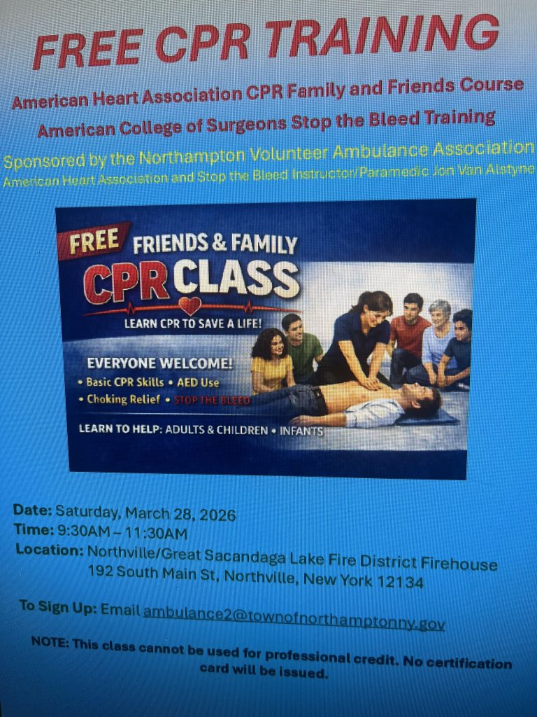 Free CPR Class flyer