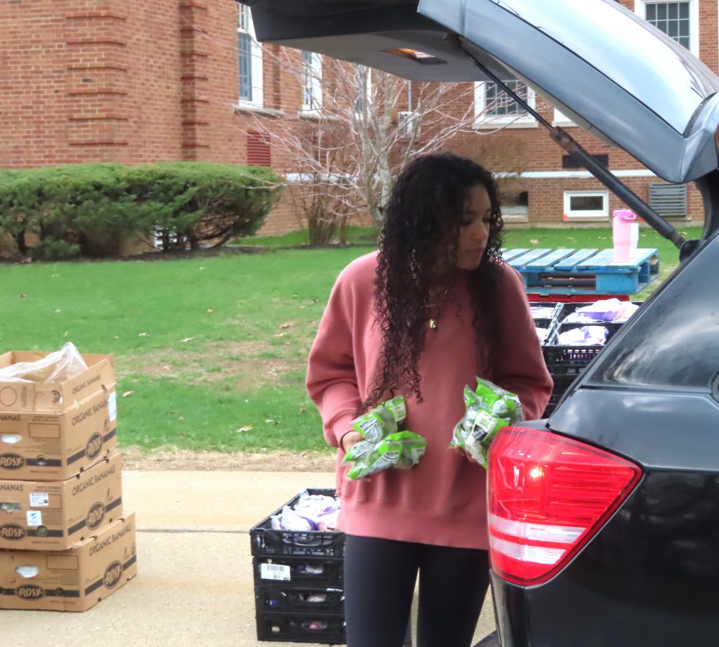 A photo from the April 22 Drive-Through Food Distribution at Northville Central School