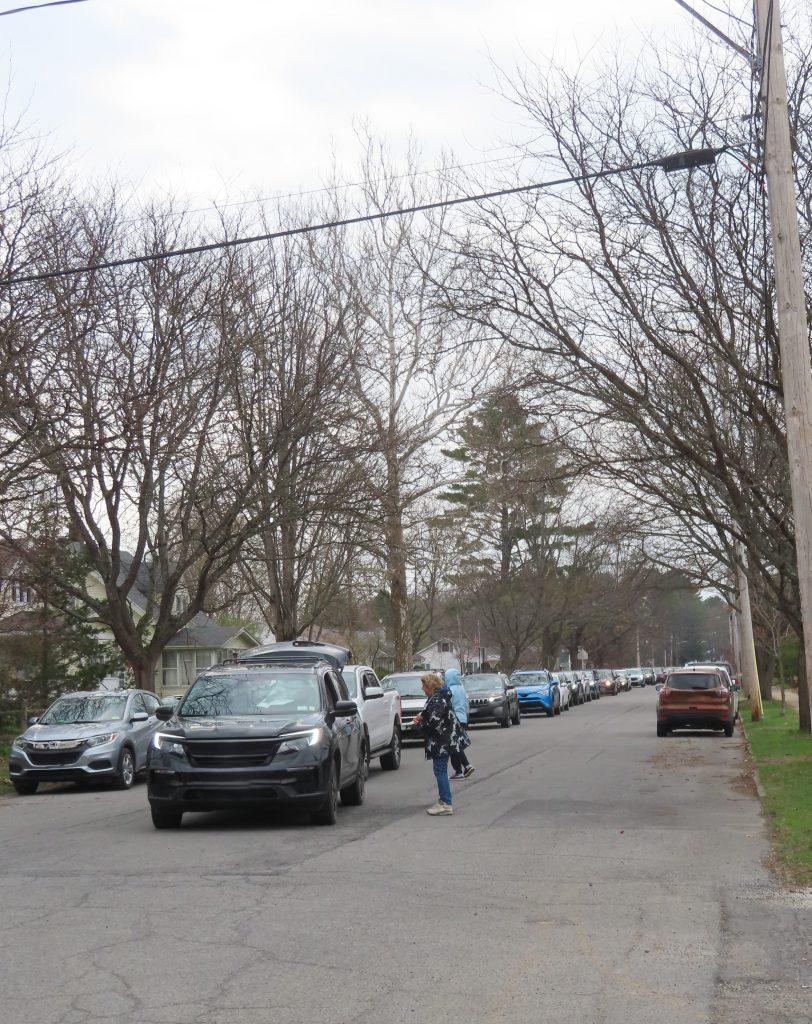A photo from the April 22 Drive-Through Food Distribution at Northville Central School