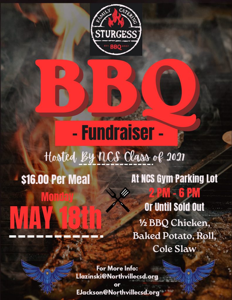 5-18-26 Class of 2027 BBQ Fundraiser flyer