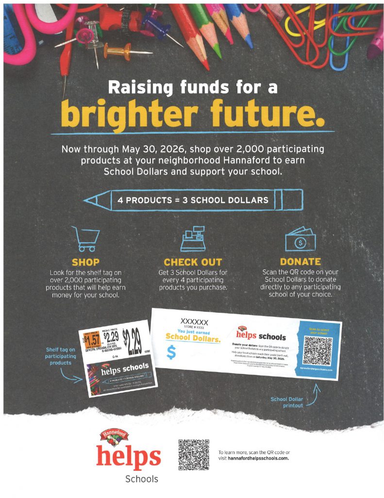 2026 Hannaford Helps Schools Flyer