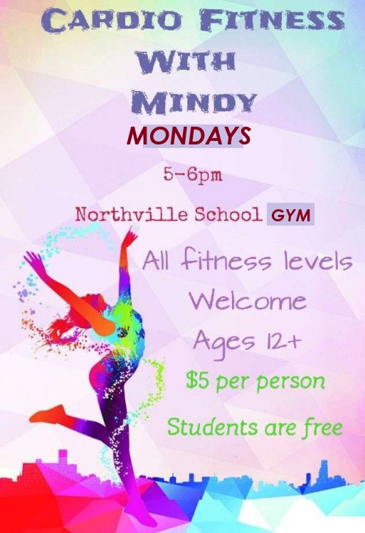 Flyer for Cardio Fitness Class on Mondays