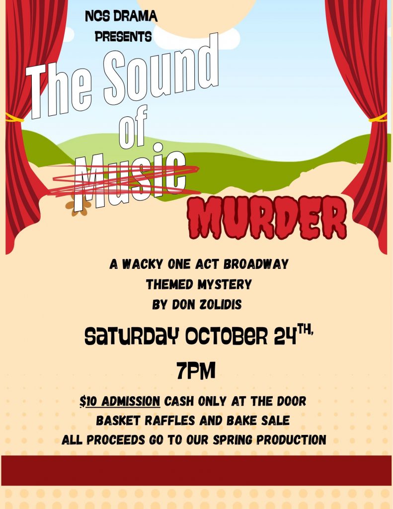 A flyer for the Oct. 24 Northville Drama Club production of "The Sound of Murder".
