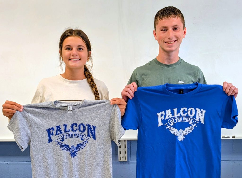 A photo of Elleah and Bryce, the Falcon Athletes of the Week.