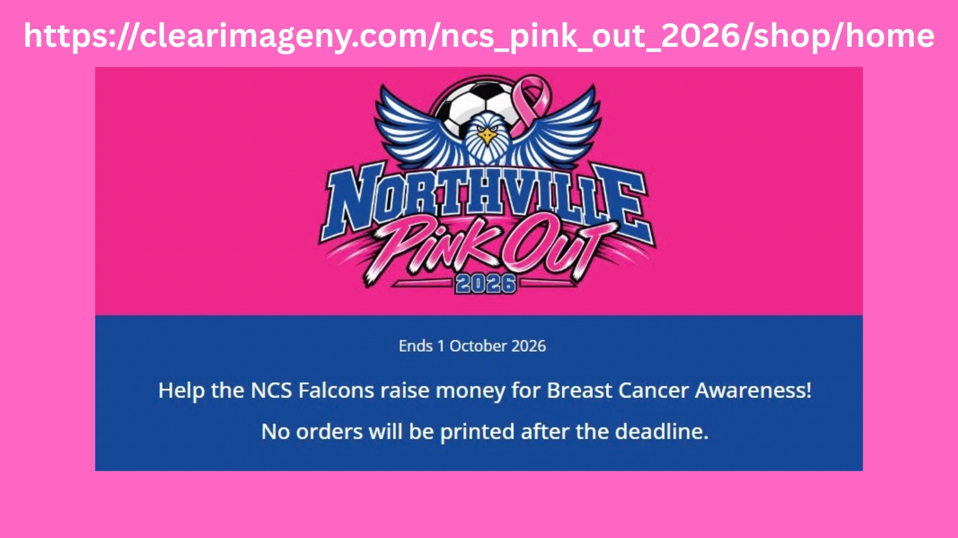 Pink Out Gear Shop web slide