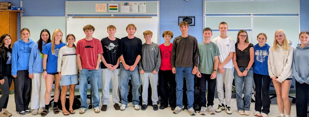 A photo of the members of the Northville Central School Captains' Club