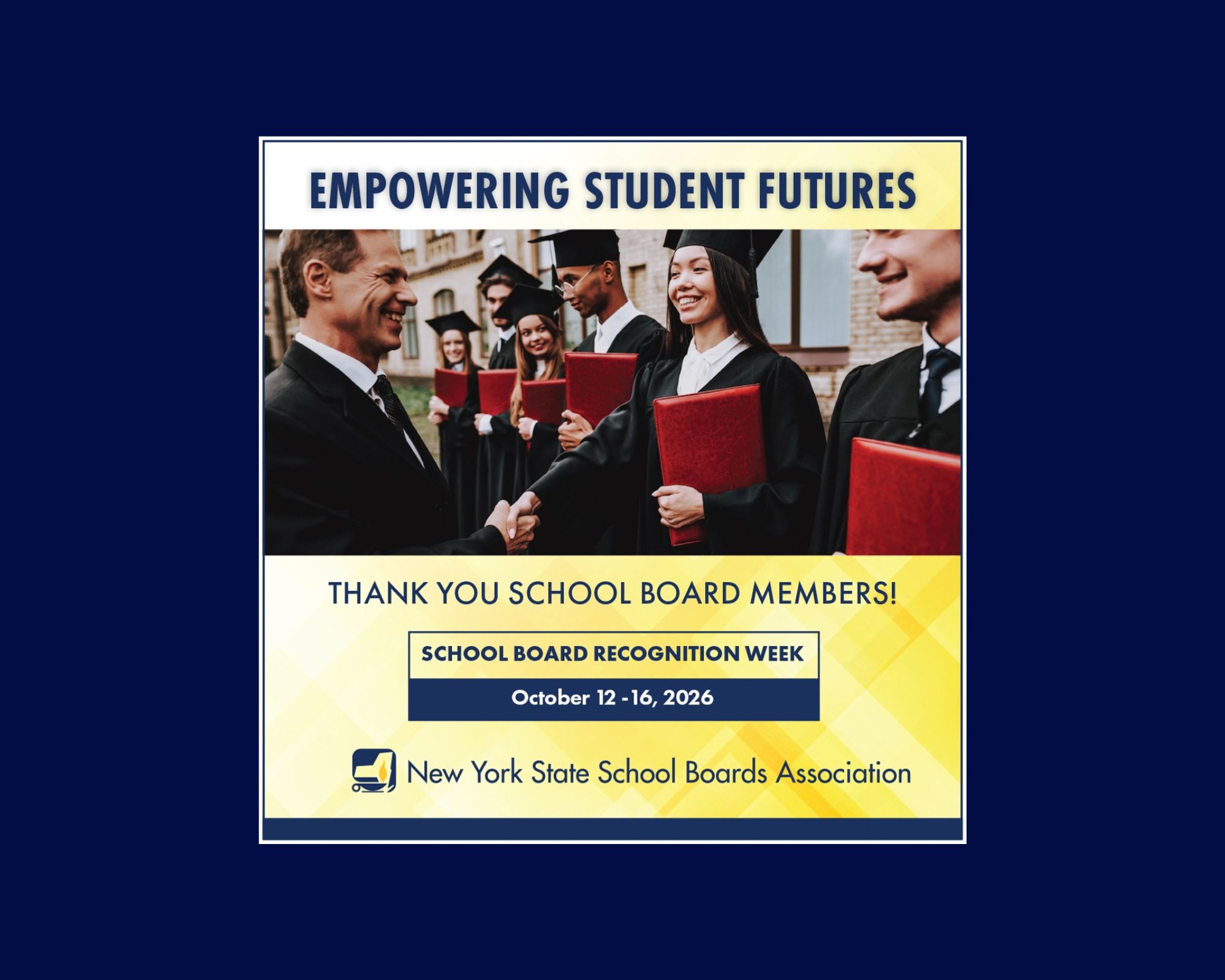 A web slide featuring a graphic for School Board Recognition Week.