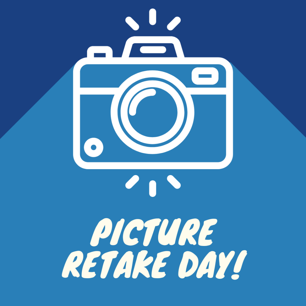 A graphic for Picture Retake Day.