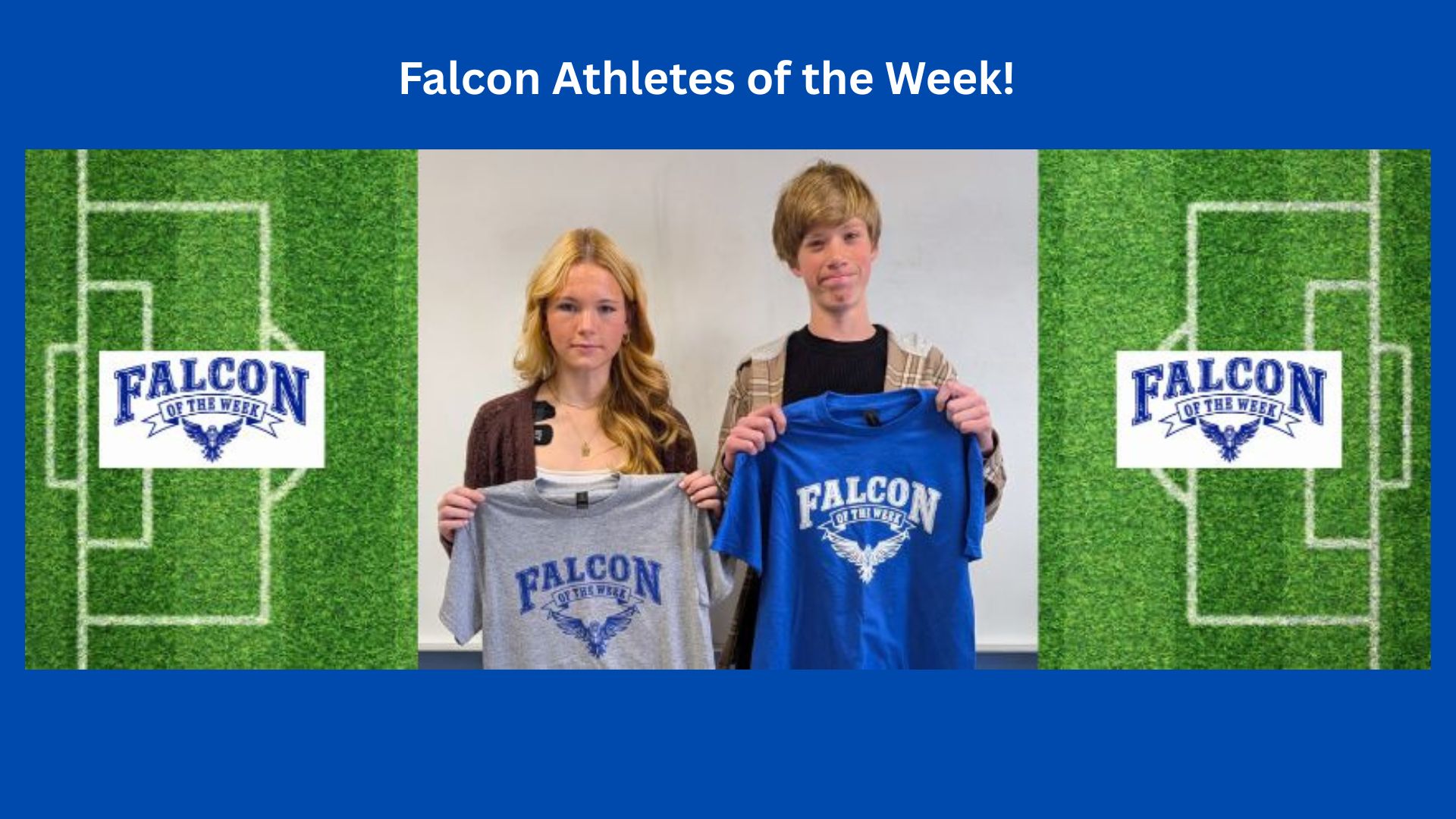Lillian and David, Falcon Athletes of the Week - Week of 10-12 web slide